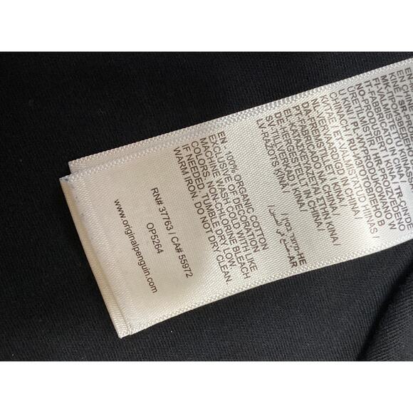 Original Penguin 3D Earl Men's Black Collared Short Sleeve Polo Shirt Top Size S - Picture 4 of 4